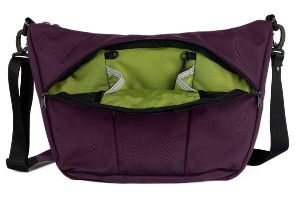 Parental Unit in Aubergine (dark purple) 630 Ballistic with Moss (green) 210 Cerylon interior.